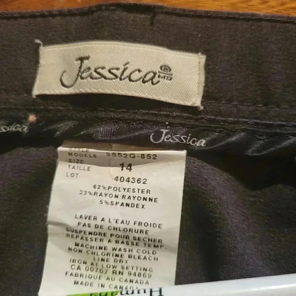 Womans Jessica  Dark grey/black Dress Pants size 14 - Picture 5 of 7